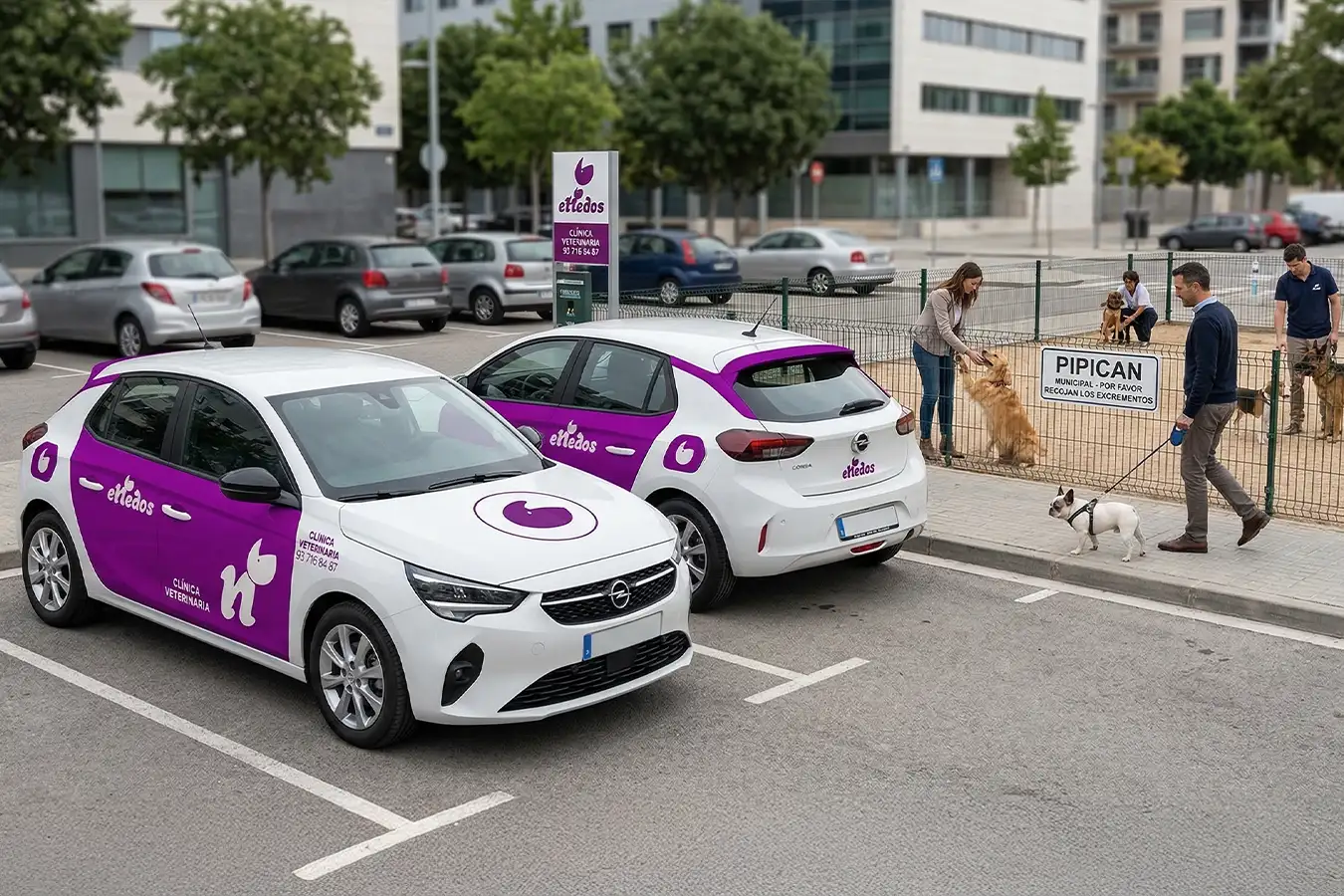 Rotulación de coches para clínica veterinaria