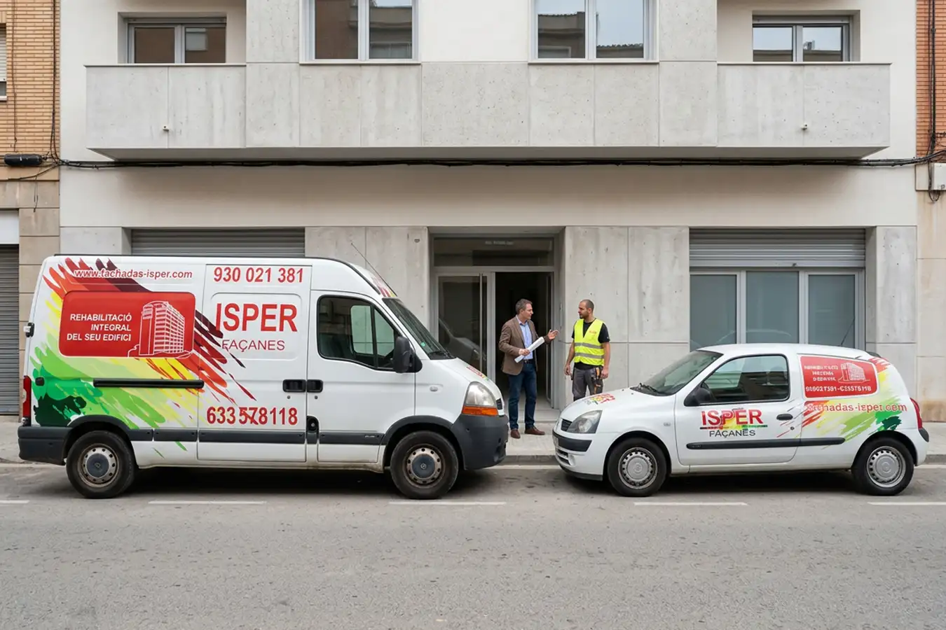 Rotulación de vehículos para constructora en Sant Feliu