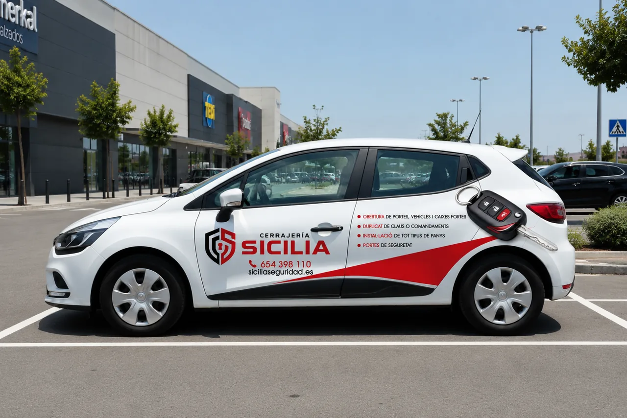 Rotulación de Renault Clio para Cerrajería SICILIA